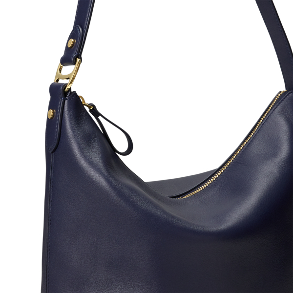 Gro&szlig;e Leder-Beuteltasche Tasha Lauren in Edles Lila 6