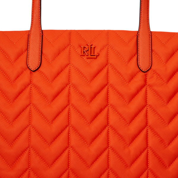 Extragro&szlig;e gesteppte Tragetasche Stevie Lauren in D&auml;mmerungs-Orange 6