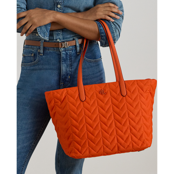 Extragro&szlig;e gesteppte Tragetasche Stevie Lauren in D&auml;mmerungs-Orange 7