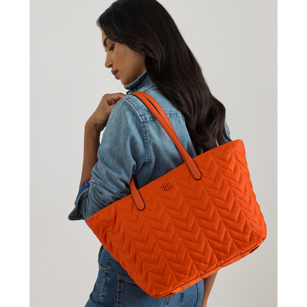 Extragro&szlig;e gesteppte Tragetasche Stevie Lauren in D&auml;mmerungs-Orange 8