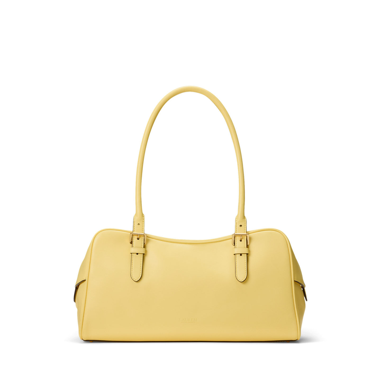 Женская сумка Ralph Lauren Leather Large Marcy Zip Satchel, цвет: Лимонный сорбет — фото 2