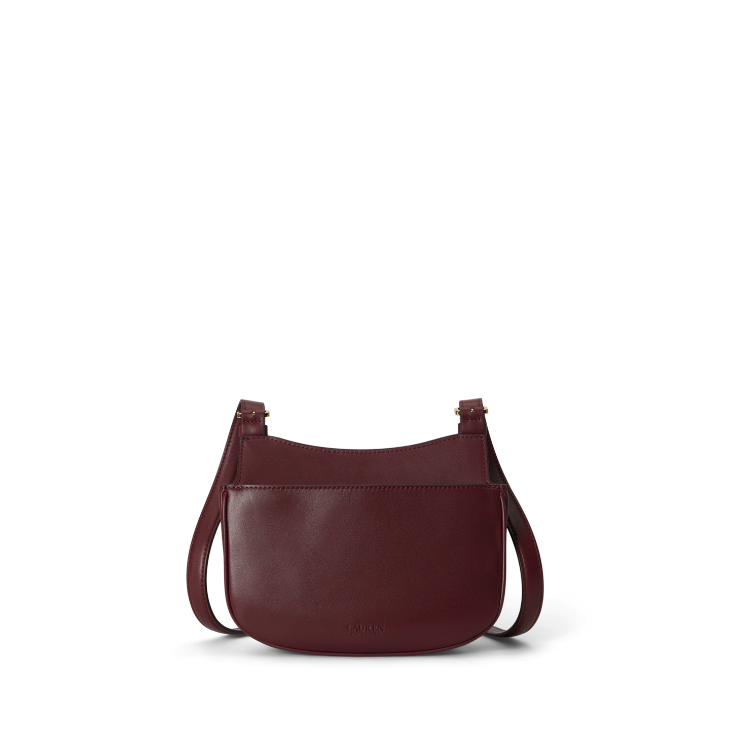 Женская сумка Ralph Lauren Leather Medium Marcy Crossbody, цвет: Тёмный гранатовый — фото 2