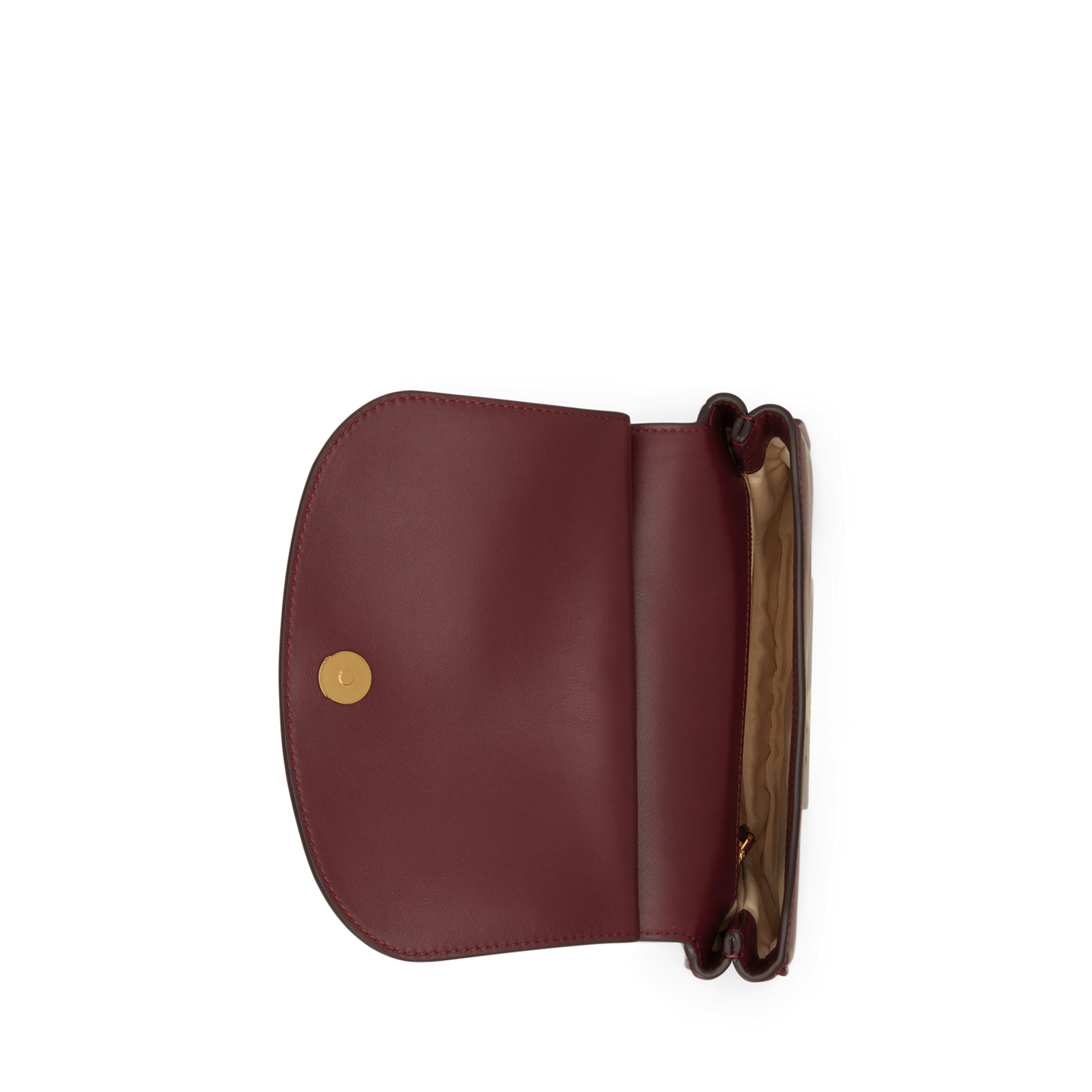 Женская сумка Ralph Lauren Leather Medium Marcy Crossbody, цвет: Тёмный гранатовый — фото 4