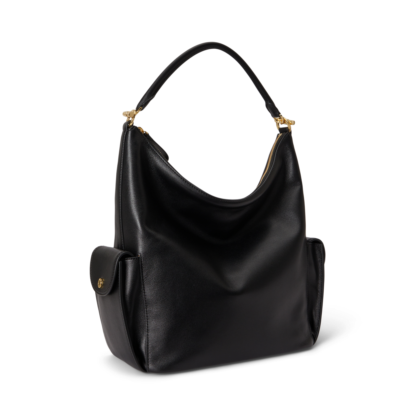 Женская сумка Ralph Lauren Nappa Leather Large Blaike Shoulder, цвет: Чёрный — фото 1