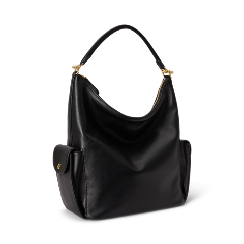 Женская сумка Ralph Lauren Nappa Leather Large Blaike Shoulder, цвет: Чёрный