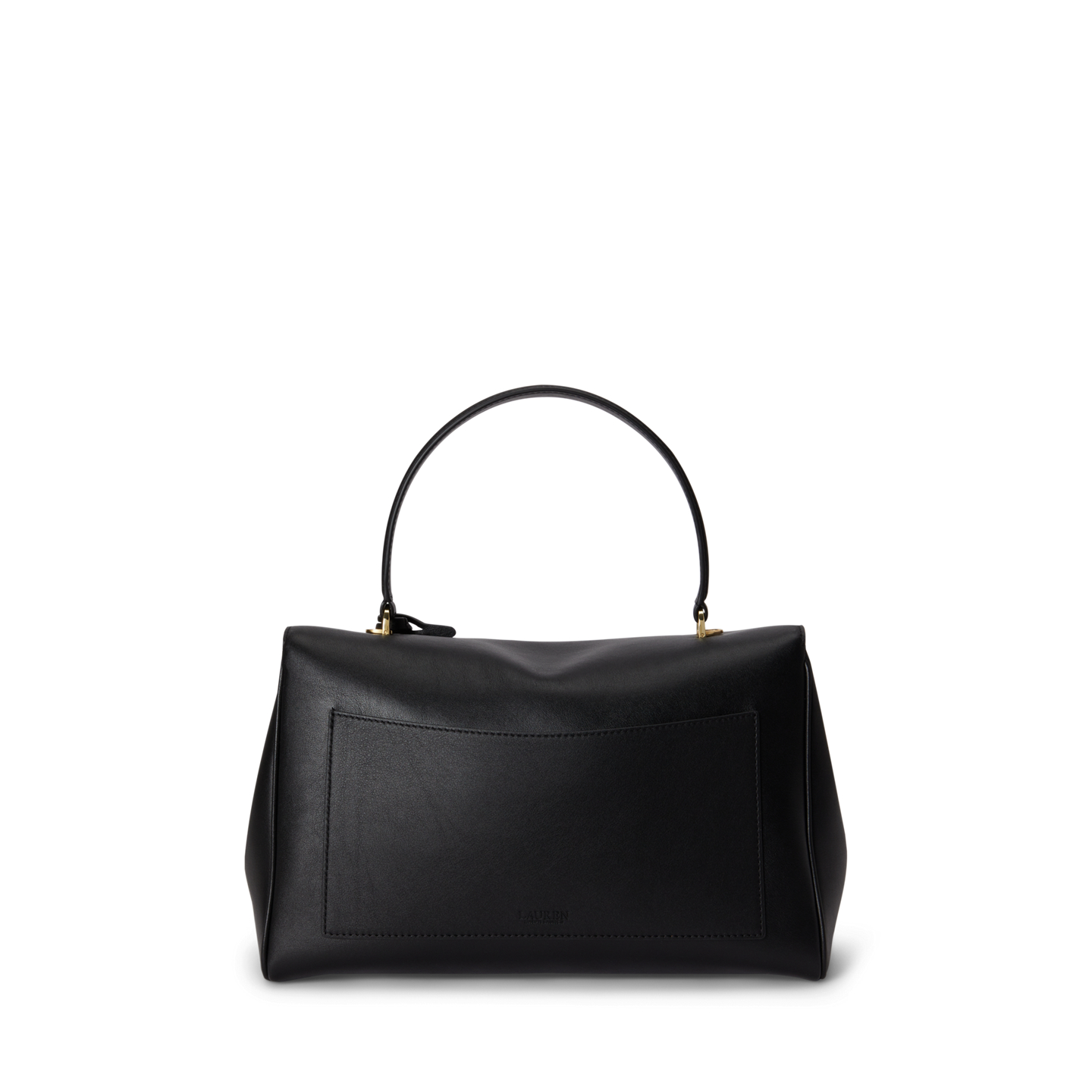 Женская сумка Ralph Lauren Nappa Leather Medium Farrah Soft Satchel, цвет: Чёрный — фото 2