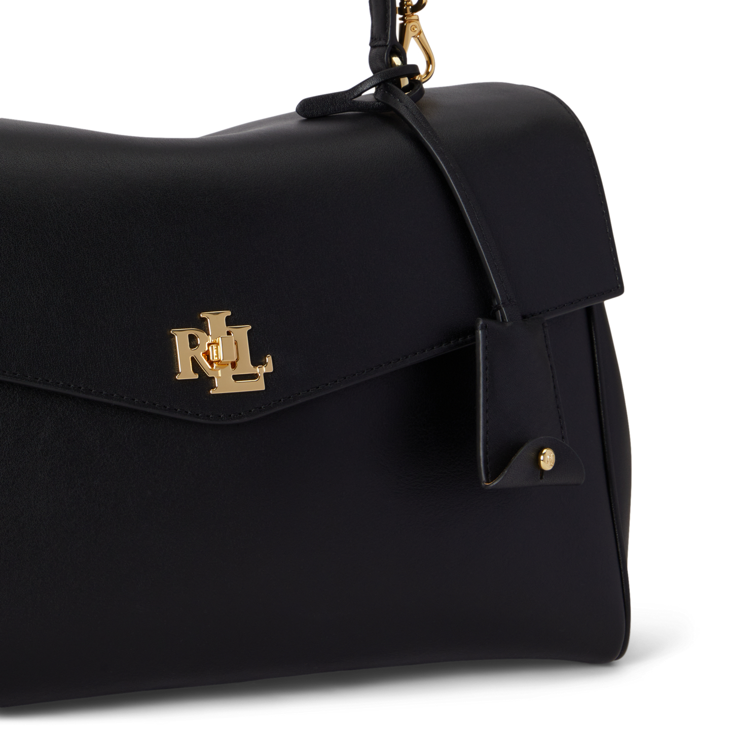 Женская сумка Ralph Lauren Nappa Leather Medium Farrah Soft Satchel, цвет: Чёрный — фото 4