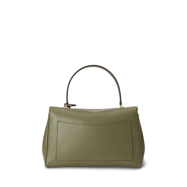 Sage Green Nappa Leather Medium Farrah Soft Satchel Lauren 3