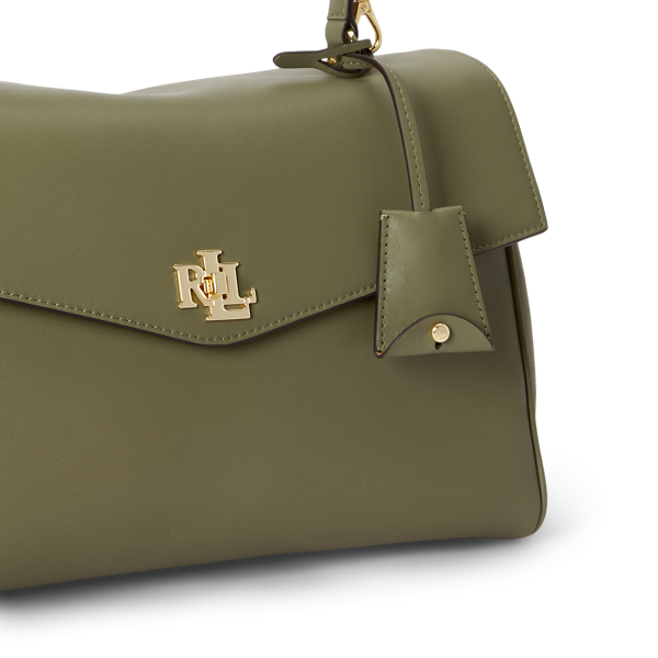 Sage Green Nappa Leather Medium Farrah Soft Satchel Lauren 5