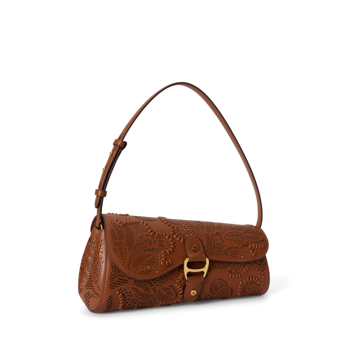 Женская сумка Ralph Lauren Tooled Medium Tasha East-West, цвет: Рыжевато-коричневый — фото 1