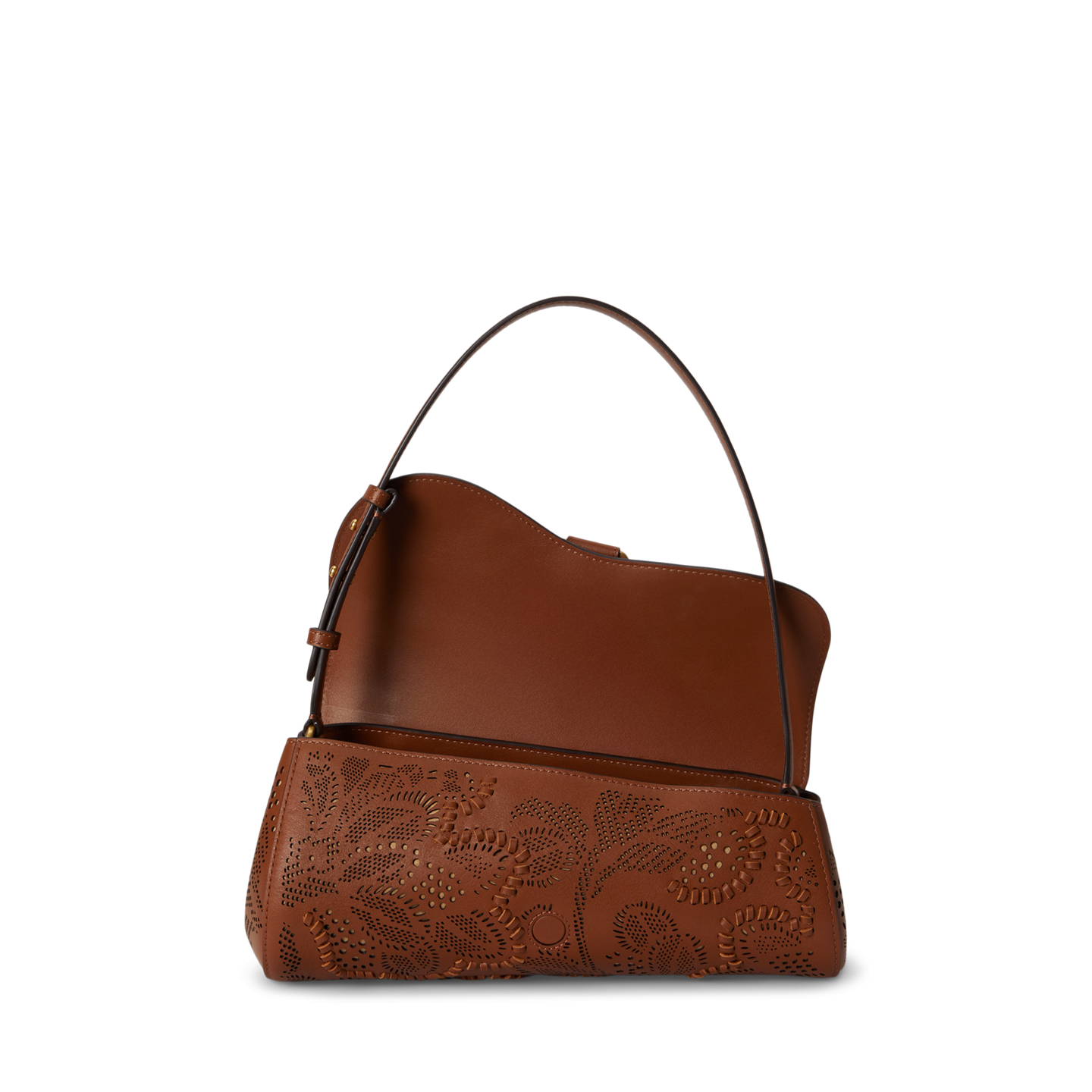 Женская сумка Ralph Lauren Tooled Medium Tasha East-West, цвет: Рыжевато-коричневый — фото 3