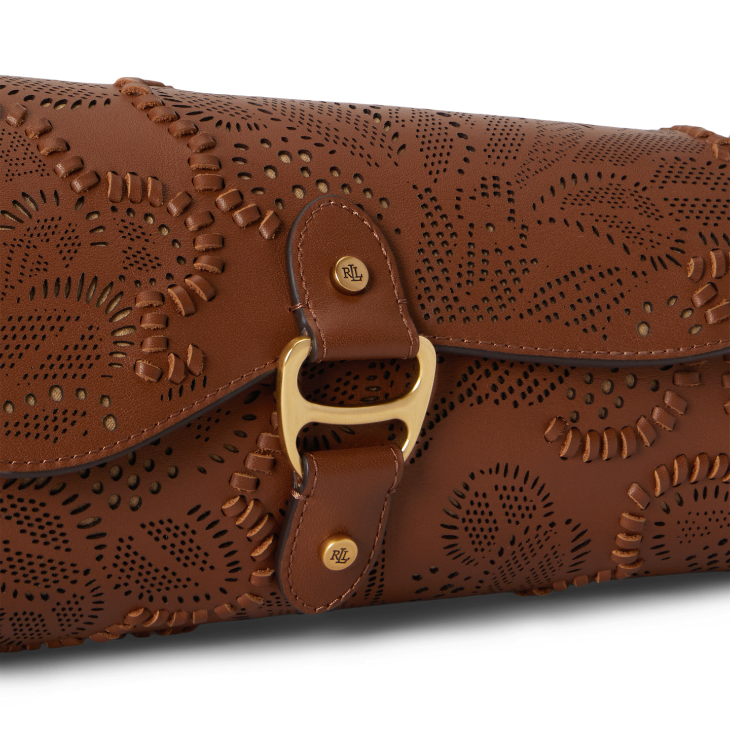 Женская сумка Ralph Lauren Tooled Medium Tasha East-West, цвет: Рыжевато-коричневый — фото 5