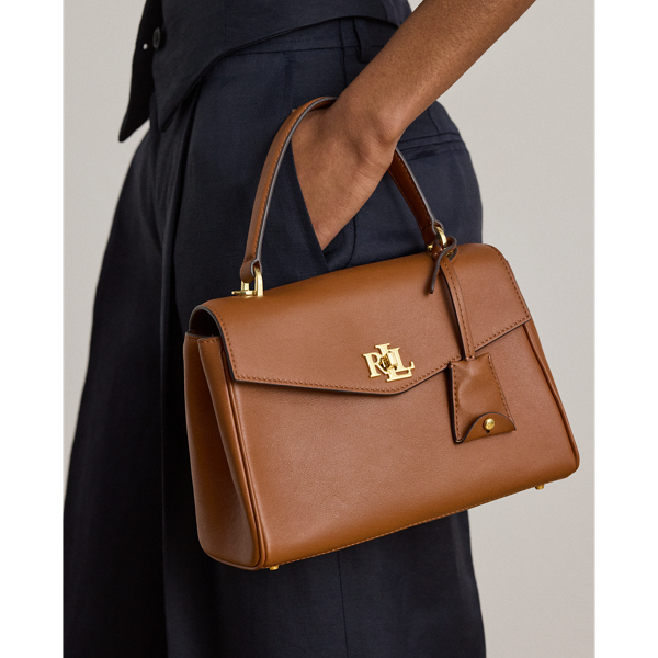 Lauren Tan Nappa Leather Small Farrah Soft Satchel Lauren 8