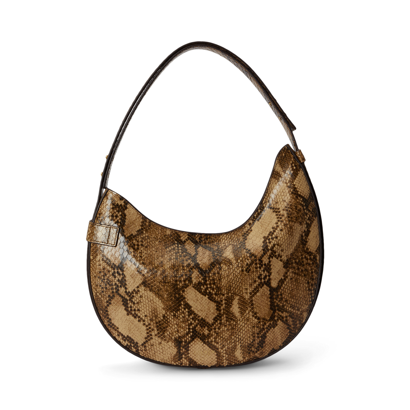 Женская сумка Ralph Lauren Python-Embossed Large Tasha Shoulder, цвет: Рыжевато-коричневый разноцветный — фото 2