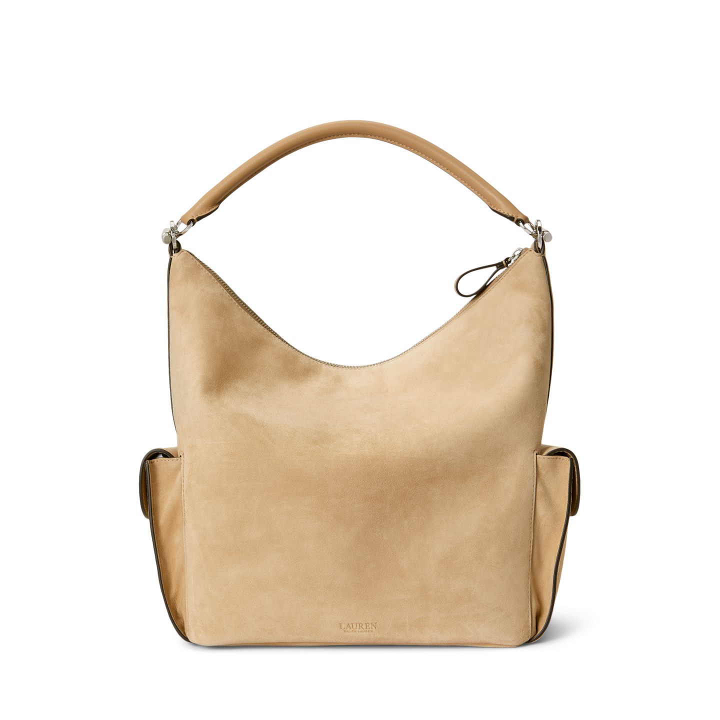 Женская сумка Ralph Lauren Suede Large Blaike Shoulder, цвет: Рыжевато-коричневый — фото 2