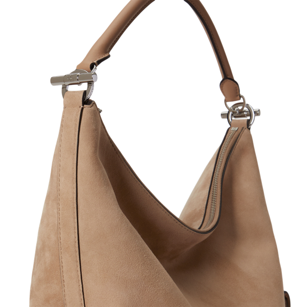 Tan Suede Large Blaike Shoulder Bag Lauren 5