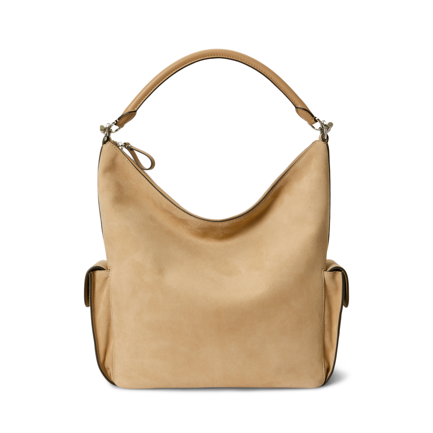Женская сумка Ralph Lauren Suede Large Blaike Shoulder, цвет: Рыжевато-коричневый — фото 7
