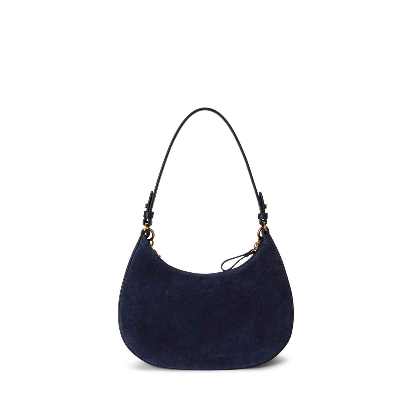 Женская сумка Ralph Lauren Suede Medium Marcy Zip Shoulder, цвет: Тёмно-синий — фото 2