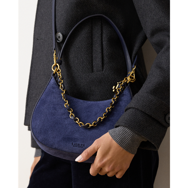 Suede Medium Marcy Zip Shoulder Bag