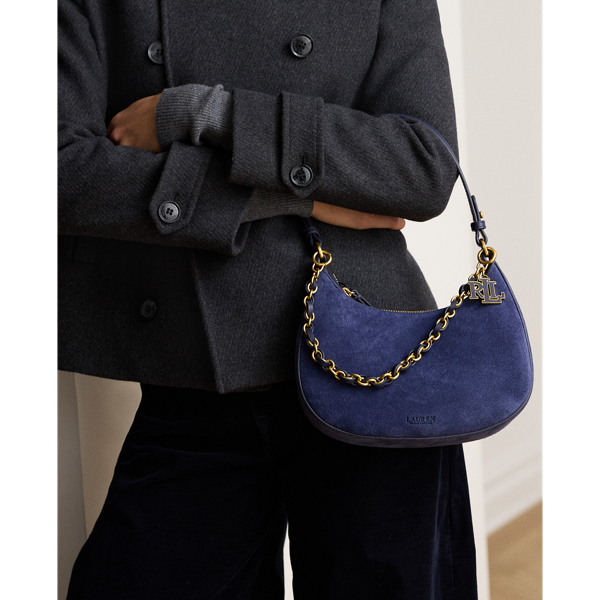 Suede Medium Marcy Zip Shoulder Bag