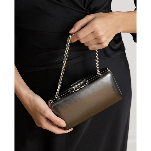 Small Franki Metallic Nappa Clutch