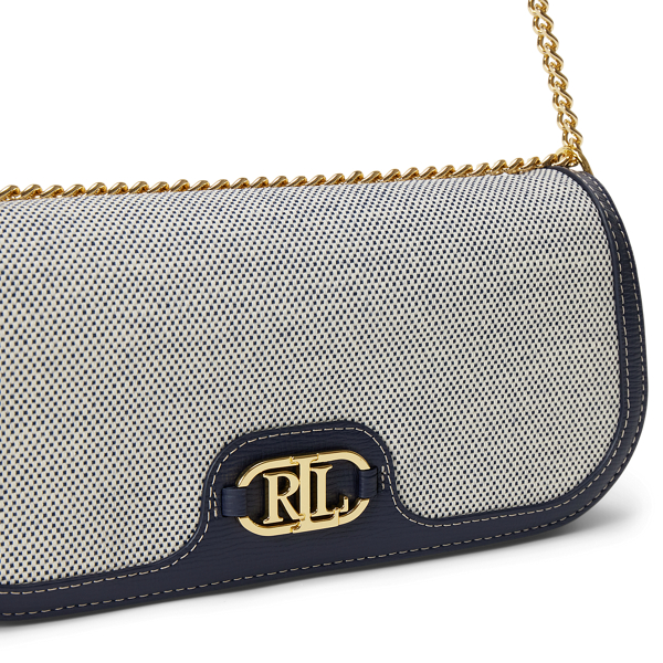 Ntrl/ref Navy/ref Navy Canvas-Leather Medium Rylan Shoulder Bag Lauren 5