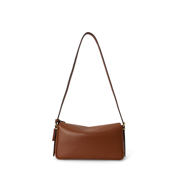 Sac port&eacute; &eacute;paule Farrah moyen cuir nappa Lauren en Sable Lauren 3
