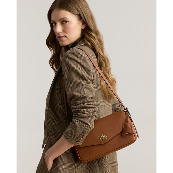 Sac port&eacute; &eacute;paule Farrah moyen cuir nappa Lauren en Sable Lauren 7