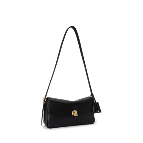 Женская сумка Ralph Lauren Nappa Leather Medium Farrah Shoulder, цвет: Чёрный