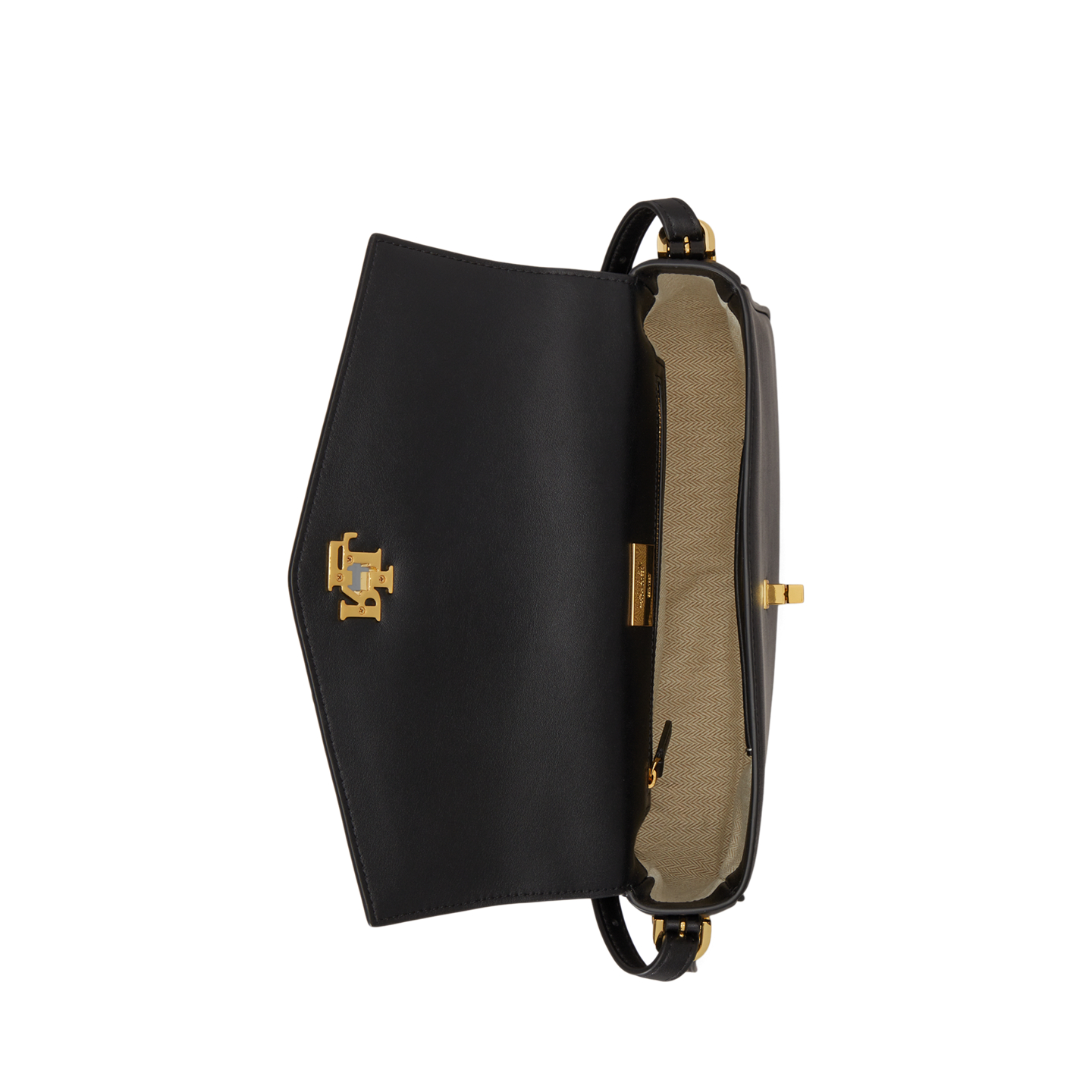 Женская сумка Ralph Lauren Nappa Leather Medium Farrah Shoulder, цвет: Чёрный — фото 2