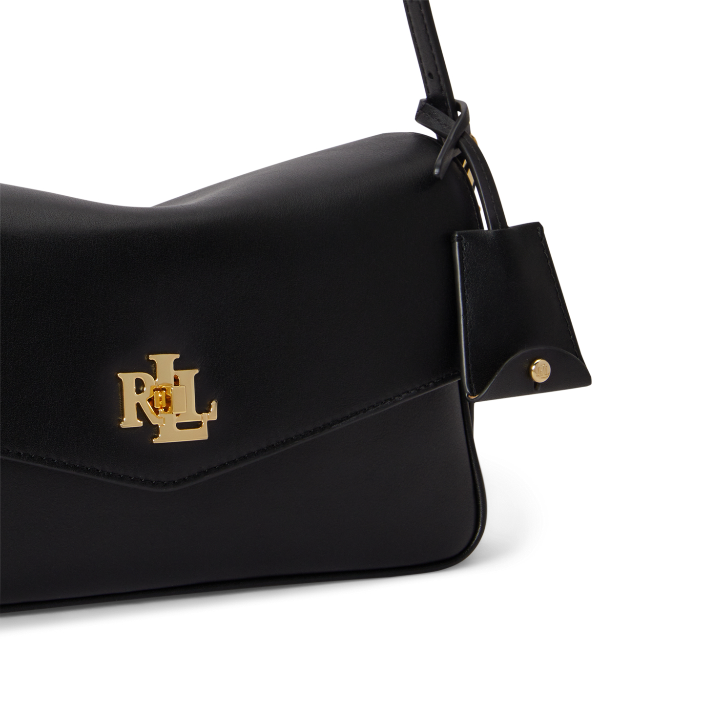 Женская сумка Ralph Lauren Nappa Leather Medium Farrah Shoulder, цвет: Чёрный — фото 3