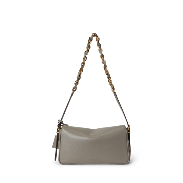 Warm Grey Nappa Leather Medium Farrah Shoulder Bag Lauren 3