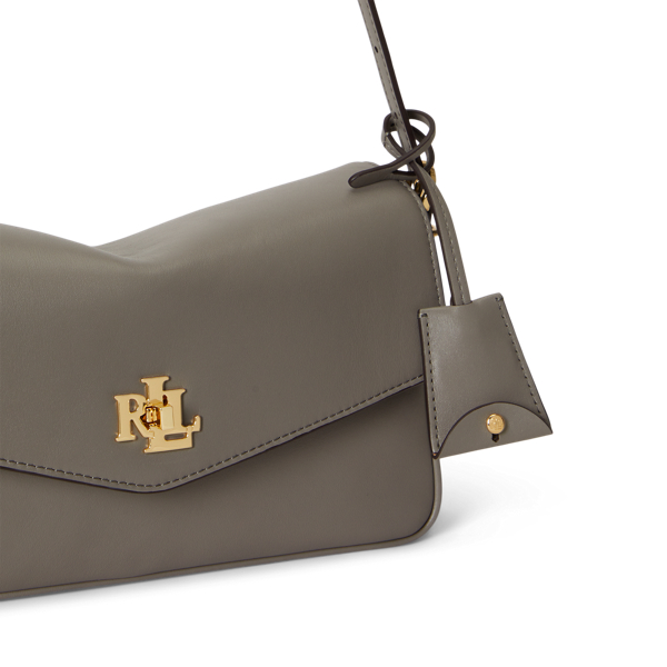 Warm Grey Nappa Leather Medium Farrah Shoulder Bag Lauren 5