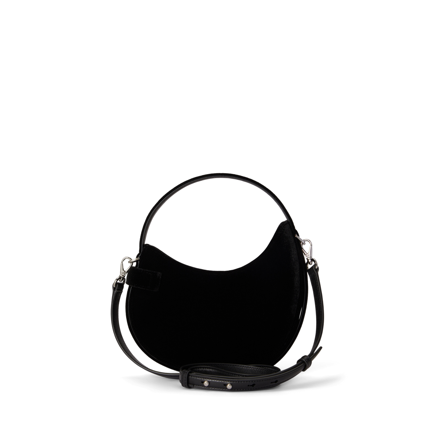Женская сумка Ralph Lauren Velvet Small Tasha Crossbody, цвет: Чёрный — фото 2