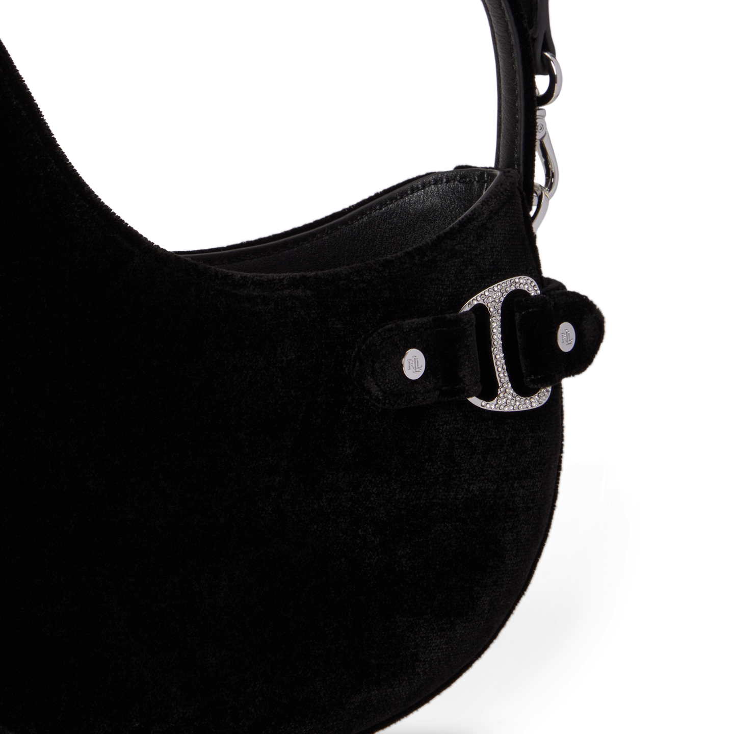 Женская сумка Ralph Lauren Velvet Small Tasha Crossbody, цвет: Чёрный — фото 4