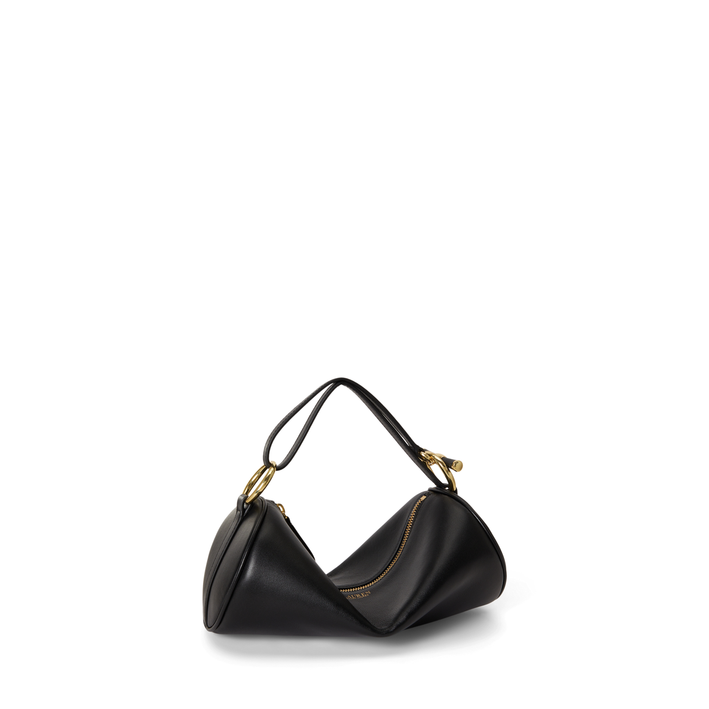 Женская сумка Ralph Lauren Nappa Leather Medium Blaike Barrel, цвет: Чёрный — фото 1