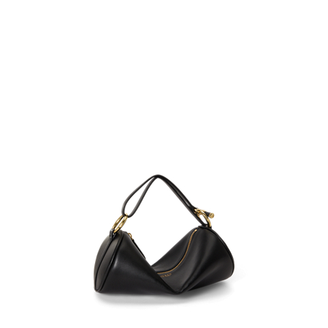 Женская сумка Ralph Lauren Nappa Leather Medium Blaike Barrel, цвет: Чёрный
