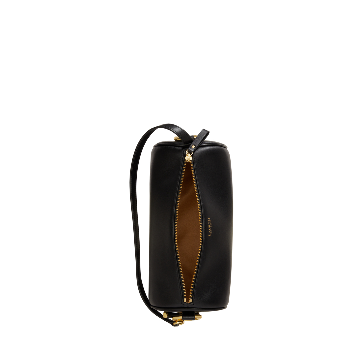 Женская сумка Ralph Lauren Nappa Leather Medium Blaike Barrel, цвет: Чёрный — фото 2