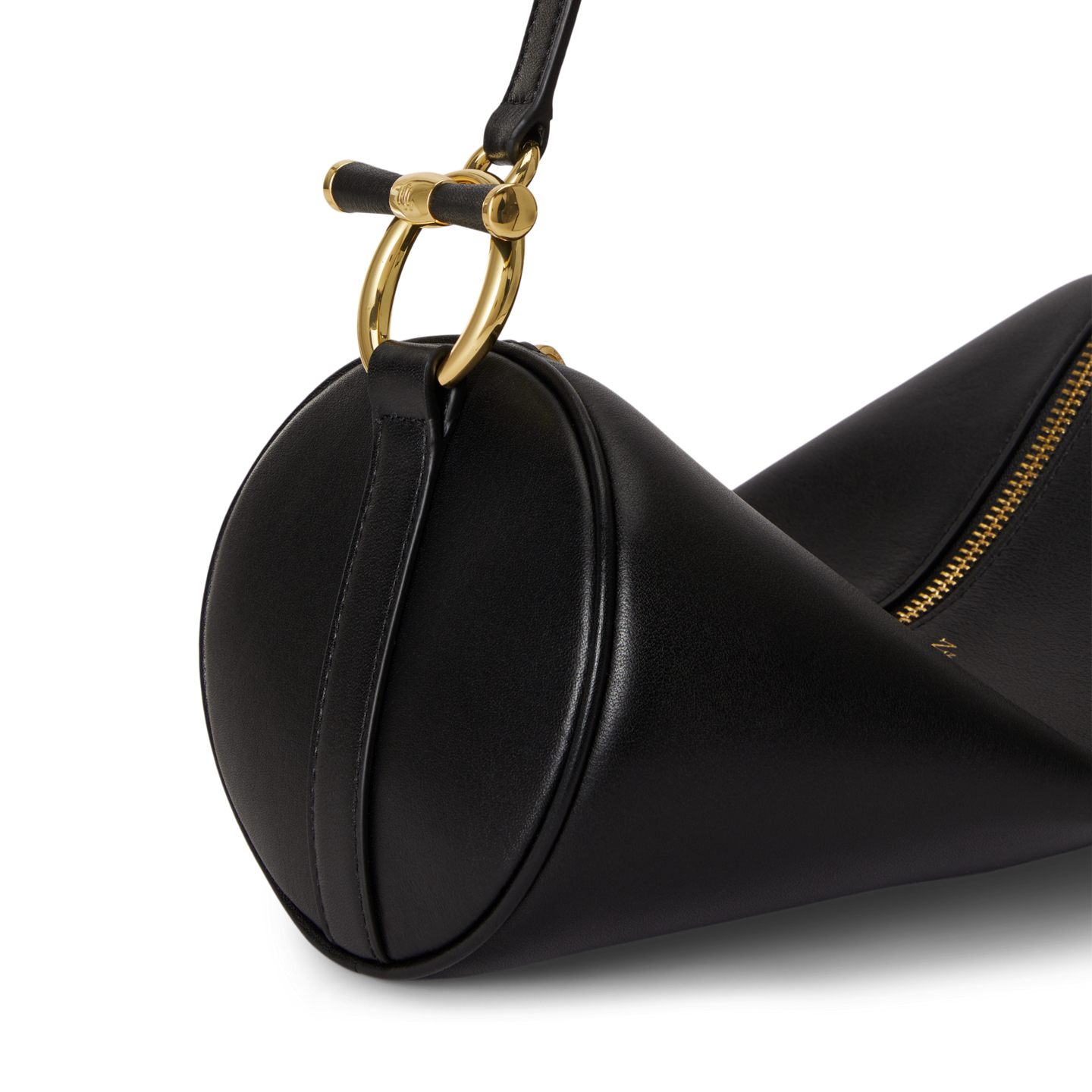 Женская сумка Ralph Lauren Nappa Leather Medium Blaike Barrel, цвет: Чёрный — фото 3