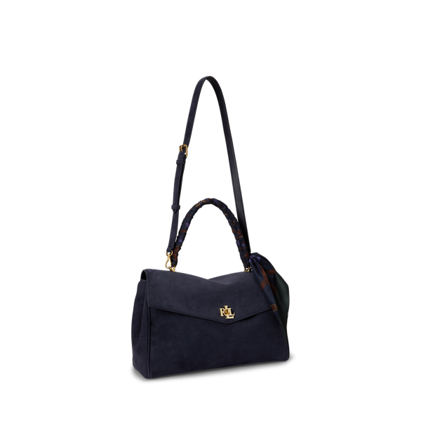 Scarf-Trim Medium Farrah Soft Satchel