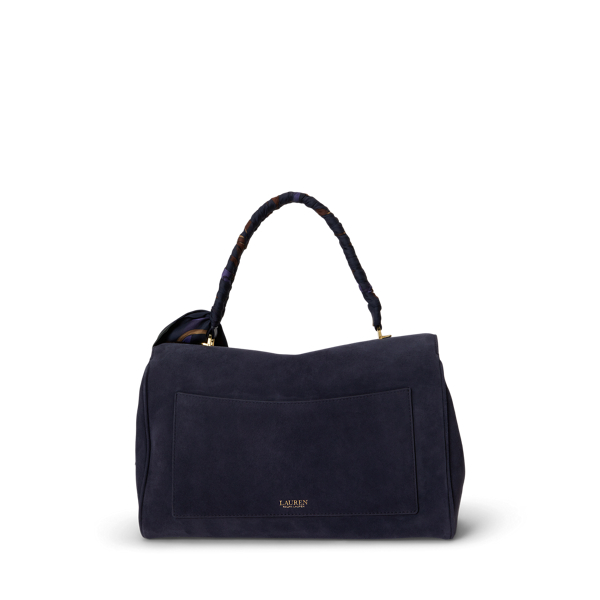 Scarf-Trim Medium Farrah Soft Satchel
