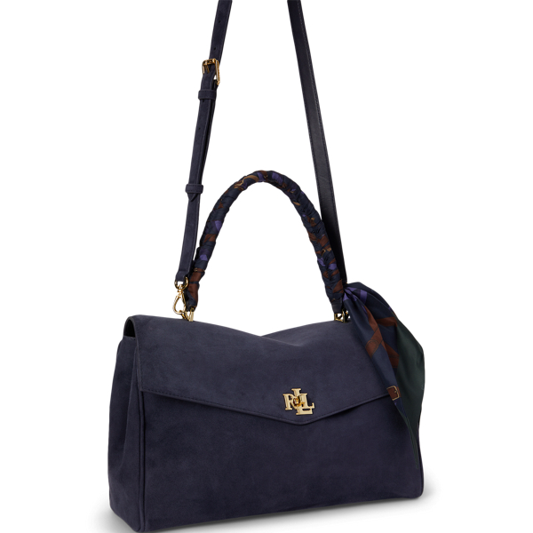 Scarf-Trim Medium Farrah Soft Satchel