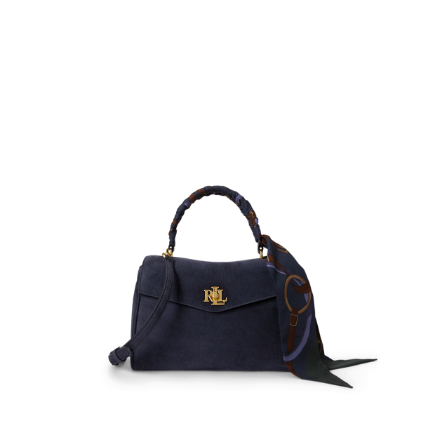 Lauren Scarf-Trim Small Farrah Soft Satchel 1