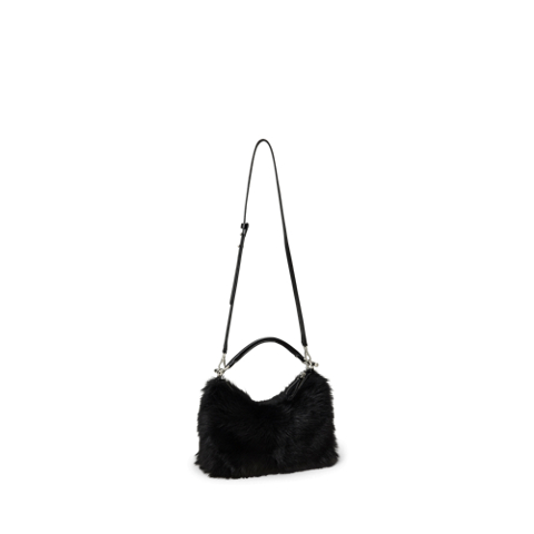 Женская сумка Ralph Lauren Shearling Small Blaike Shoulder, цвет: Чёрный