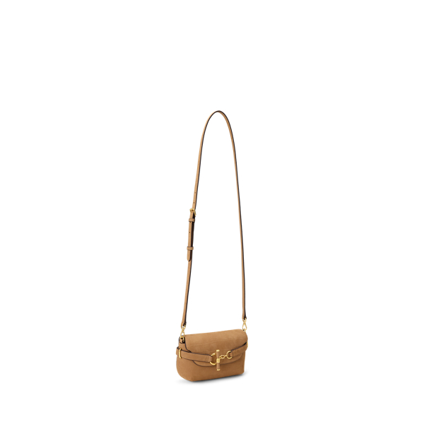 Camel Croc-Embossed Small Blaike Crossbody Bag Lauren 2