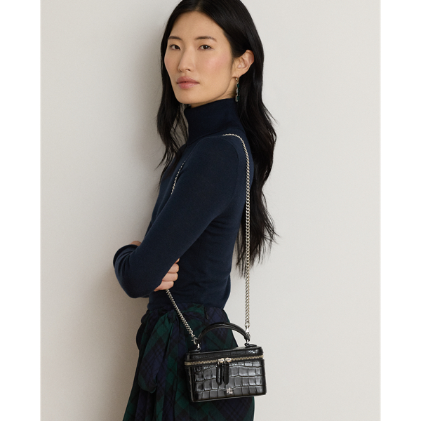 Hallee krokodilpr&auml;glad crossbody-v&auml;ska