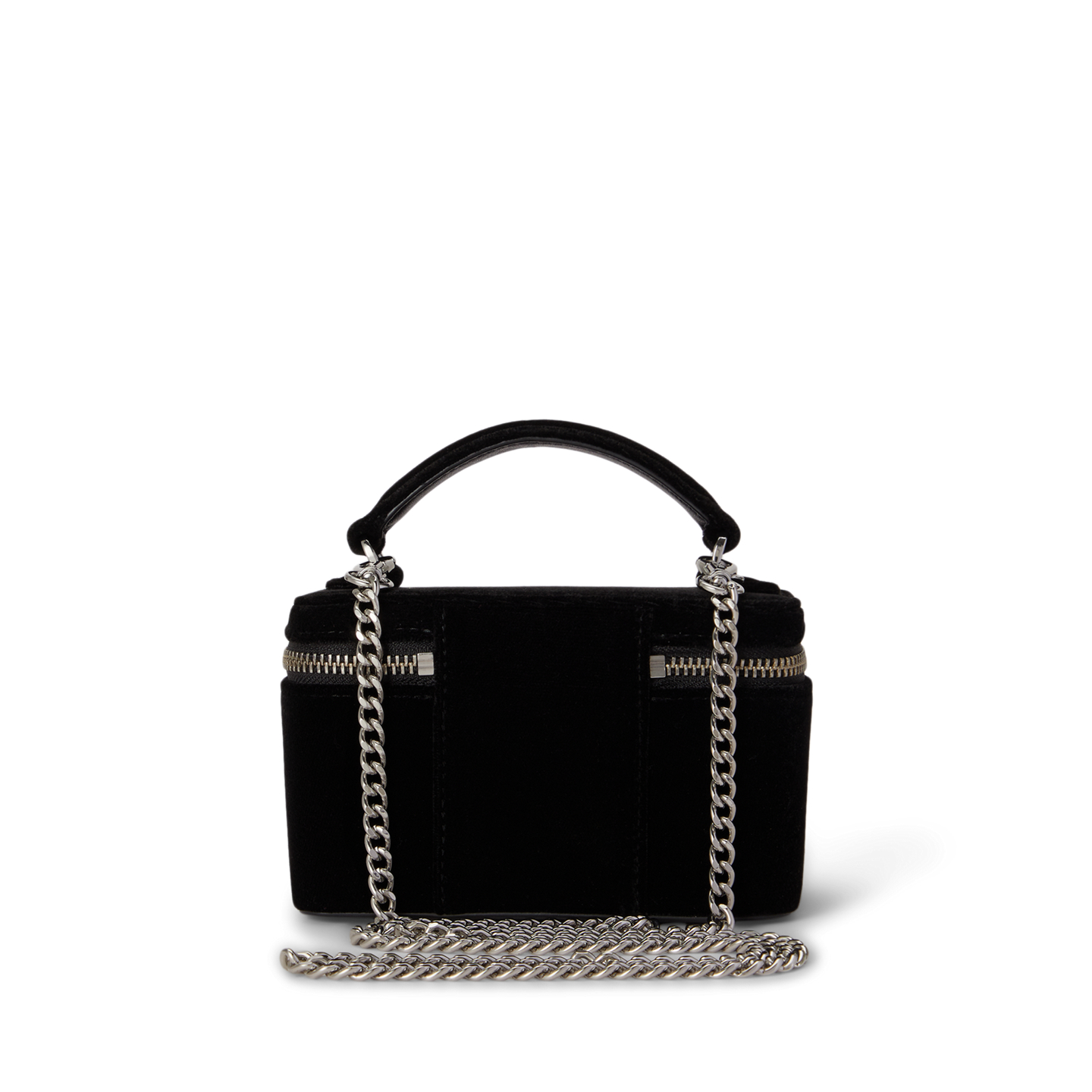 Женская сумка Ralph Lauren Logo Velvet Small Hallee Crossbody, цвет: Чёрный — фото 2