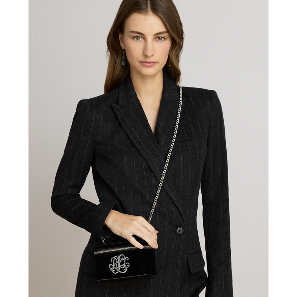 Logo Velvet Small Hallee Crossbody Bag