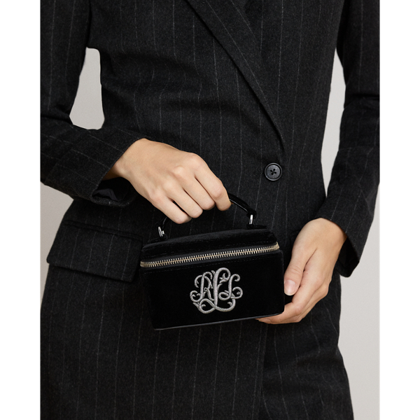 Logo Velvet Small Hallee Crossbody Bag
