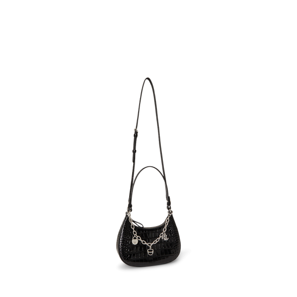 Embossed Medium Marcy Zip Shoulder Bag
